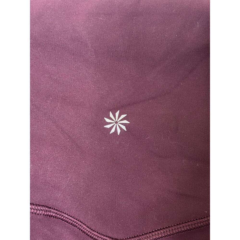 Athleta Elation Flare Maroon Pant Size Medium Cozy Autumn Off-Duty Athleisure - Picture 4 of 4